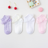 Chaussettes pour bébé en gros à bas prix, chaussettes en coton uni à volants pour filles, chaussettes de danse confortables et respirantes pour enfants