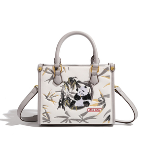 Exquisite Embroidered Handbag Featuring Adorable <strong>Pandas</strong> and Bamboo Chinese-style Shoulder <strong>Bag</strong>, Fashionable Women's Crossbody <strong>Bag</strong> - Product Image 1