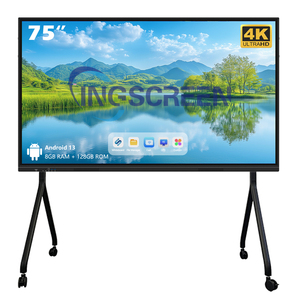 Touch Screen Smart <b>Whiteboard</b> Flat 65/75/85 Inch Interactive Board All-in-One AI 4K 20-Point Android School Office IS-8517 Inter - Product Image 5