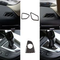 Pour BMW Série 3 Série 4 F36 de 2013 à 2019, accessoires intérieurs de voiture en fibre de carbone souple, kits d'autocollants de garniture, garniture intérieure bmw F30