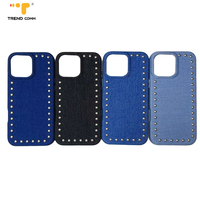 Étui de téléphone PC brillant de luxe style cowboy avec sangle élégante en jean compatible avec les modèles iPhone 16 Pro, 17 Pro Max et Plus