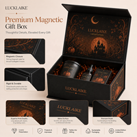 Scatola Regalo Personalizzata a Forma di Libro con Chiusura Magnetica, Design Vintage per Halloween, Confezione in Carta con Laminazione Opaca Antigraffio