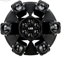 Projecteur LED professionnel 6x40W à double bras RGBW pleine couleur rotatif avec contrôle DMX512 Ra90 pour soirées disco