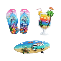 Imán de Recuerdo Personalizado, Recuerdo Turístico de Playa, Decoración de Resina de Poliéster, Imán para Refrigerador