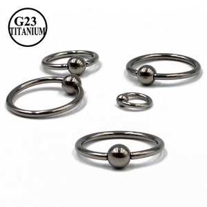 G23 in titanio solido anello chiuso anello con anello da naso orecchino Labret Tragus Helix Cartilage corpo Piercing gioielli per regalo di nozze - Product Image 3