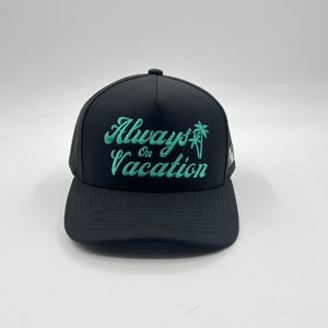 Gorra de béisbol deportiva de poliéster impermeable de 5 paneles con malla transpirable de frutas Dobby personalizada, ajustable, perforada con corte láser, estilo papá - Product Image 2