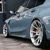 Jantes de voiture en alliage d'aluminium forgé monobloc, finition argent brillant, concaves profondes, 19, 20, 21, 22 pouces, 5x112, 5x120, pour BMW M2 M3 M4 M5