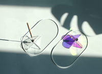 Support de brûleur de bâtons d'encens moderne OEM, cendrier personnalisé, Arc de découpe Laser, verre en plexiglas irisé, support d'encens en acrylique, 2022
