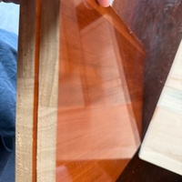 Planche en bois de peuplier carbonisé avec revêtement UV haute brillance, bois de peuplier massif traité thermiquement pour meubles de luxe et décoration murale