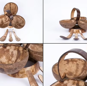 Handcrafted Coconut Shell <b>Serving</b> <b>Spoon</b> Set Natural Eco Friendly Wooden Utensils for Condiments Spices Desserts Snacks - Product Image 4