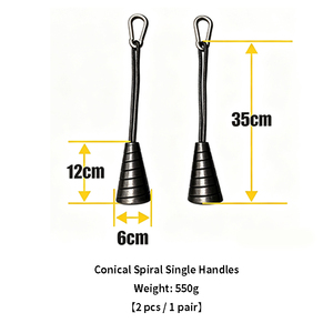 Cuerda de poliéster en espiral cónica <span class=keywords><strong>con</strong></span> gancho de acero inoxidable y <span class=keywords><strong>polea</strong></span> de aluminio para máquina de entrenamiento de bíceps, tríceps, hombros y espalda - Product Image 3