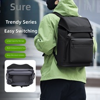 Nouveau sac à dos imperméable en TPU avec doublure en polyester, sacs pour ordinateur portable, bagages d'étudiant, Surface Pro 11, sac à dos scolaire unisexe, noir, voyage