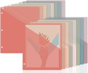 A4 bảo vệ trong suốt với đục lỗ 3-Ring chất kết dính nhựa tập tin thư mục túi văn phòng trường kinh doanh tài liệu phân loại và lưu trữ. - Product Image 4