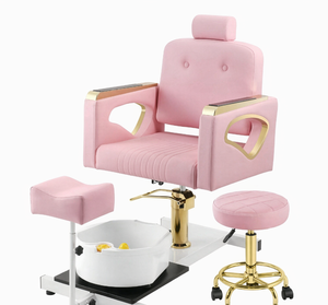 Fauteuil de pédicure haut de gamme avec roulettes, 360° °   Chaise pivotante pour spa des pieds, pour salon de manucure, salon de beauté et spa - Product Image 1