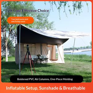 Carpa Dúplex Inflable <span class=keywords><strong>de</strong></span> una Pieza con Columnas <span class=keywords><strong>de</strong></span> Aire, Malla Antimosquitos, Pabellón <span class=keywords><strong>de</strong></span> Almacenamiento, 81x50x50cm, Carpa Familiar para Acampar - Product Image 3