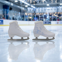 Chaussures de patinage sur glace d'hiver pour l'extérieur, roulements Abec-7, lame en acier inoxydable, imperméables, blanches, pour adultes et enfants, portables