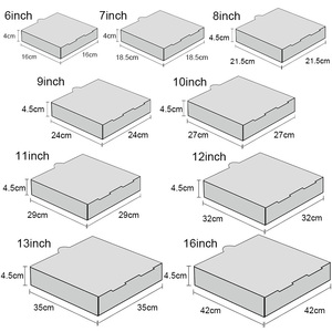 Scatola di cartone per <span class=keywords><strong>Pizza</strong></span> di grandi <span class=keywords><strong>dimensioni</strong></span>/piccole <span class=keywords><strong>dimensioni</strong></span> 6/8/9/10/113/14 pollici scatola per <span class=keywords><strong>Pizza</strong></span> stampata all'ingrosso - Product Image 2