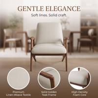 Fauteuil de bureau exécutif en teck doré, ergonomique et moderne, avec finition polie à la main, pour salon et chambre, respectueux de l'environnement