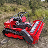 Pabrik Langsung Menyediakan Mesin Pemotong Rumput Robot Crawler dengan Remote Control