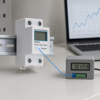 Meter Kwh Din Rail Satu Fasa 5(60)A LCD untuk Pengukuran Listrik Apartemen Sewa, Sub Metering Penyewa, dan Penagihan Pemilik