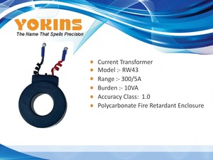 YOKINS, หม้อแปลงกระแส 300/5A, 300A CT สำหรับแอมมิเตอร์ตามมาตรฐาน IS2705 รุ่น YOK-RW43 การวัดกระแสไฟฟ้ากระแสสลับ - Product Image 6