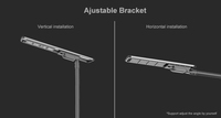 Applique murale à panneau solaire en aluminium, luminaire d'extérieur, idéal pour la rue, 80/100/120W