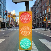 Ensemble de feux de signalisation pour piétons 200 mm, 100 mm, 300 mm, LED rouge et verte, IP65, boîtier en alliage d'aluminium et PC, feux de signalisation ferroviaire 4 voies