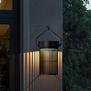 <span class=keywords><strong>2025</strong></span> meilleure vente nouveau Design éclairage extérieur étanche Led solaire rotin lanterne suspendu jardin Patio décoration - Product Image 4