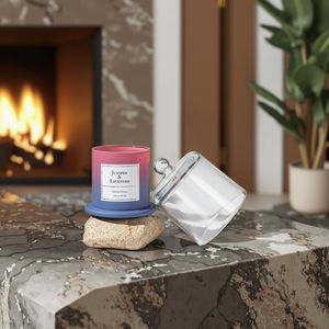 Vela Aromática de Cera de Soja Hecha a Mano con Color Degradado, Regalo para Bodas, Festival del Medio Otoño, Cumpleaños, Fragancia para Diwali - Product Image 1