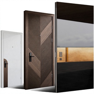 Portes d'entrée modernes <span class=keywords><strong>de</strong></span> grande taille pour maison, <span class=keywords><strong>porte</strong></span> pivotante <span class=keywords><strong>de</strong></span> sécurité avec fonction antivol, surface finie - Product Image 1