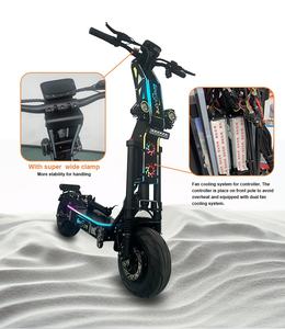 Stock USA, charge maximale de 200 kg, démarrage NFC, scooter électrique puissant à double moteur de 10 000 W, batterie au lithium 72 V 35 Ah, scooter électrique pliable - Product Image 3