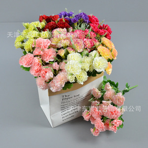 Bouquet de carnations artificielles Dongchen Crafts, 35 cm, fleurs en soie, décoration de la maison, accessoires de mariage - Product Image 4