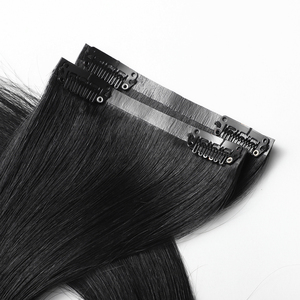 Extensioni per <span class=keywords><strong>capelli</strong></span> con clip in PU invisibili, in vero capello umano, all'ingrosso, a doppia trama, grezze, naturali, vietnamite, con cuticole allineate - Product Image 5