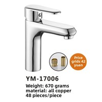 Robinet de lavabo monotrou moderne et minimaliste haut de gamme avec cartouche céramique pour salle de bain