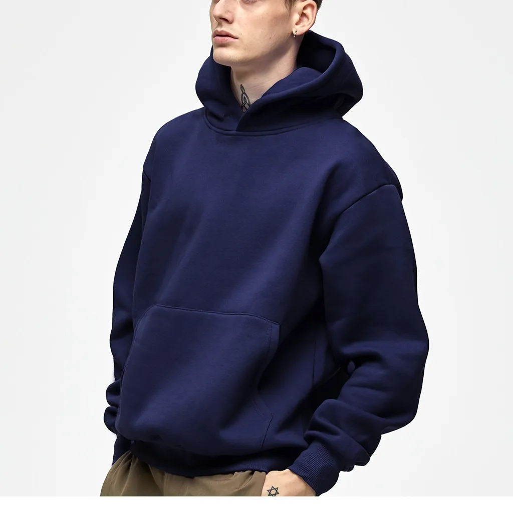 Sokak giyim özel düz hoodie % 100% pamuk nakış 500 gsm ağır erkek tasarımcı hoodie 400 gsm boy boş hoodies