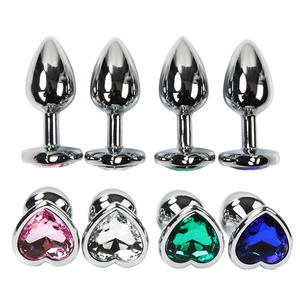 Plug anal en métal en forme de cœur, lisse et sûr, jouet pour adultes pour femmes, accessoires intimes romantiques, accessoires de jeu pour couples - Product Image 3