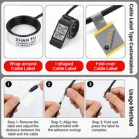 Etiquetas Adhesivas Personalizadas de PVC para Cables de Red, Gestión de Cables de Datos, Ecológicas, Duraderas, Clasificación de Líneas de Alimentación