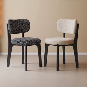 Silla de comedor de nogal de lujo contemporánea, silla de oficina tapizada de madera maciza adecuada para comedores y áreas de estudio - Product Image 2