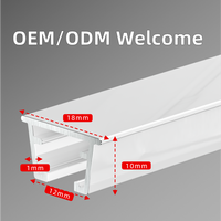 Rail de rideau en alliage d'aluminium ultra-fin personnalisé, fixation adhésive ou à vis, rouleau en aluminium silencieux, design minimaliste, écologique