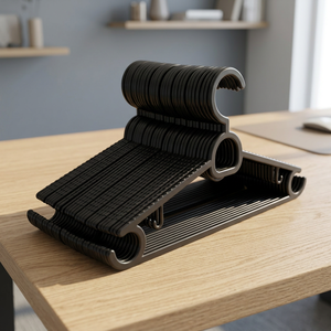 Cintres en plastique noir avec encoche d'épaule et barre pour cravates et foulards, pour armoire - Product Image 3