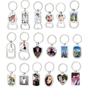 Thời trang kim loại mở chai Keychain trống truyền nhiệt thăng hoa Mặt dây chuyền tự làm in mẫu logo laser - Product Image 2