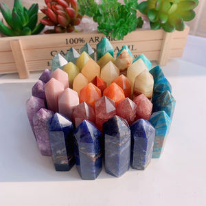 Vente en gros tour en améthyste naturelle baguette de cristal pierre de guérison pointe de cristal de quartz rose cadeau de décoration pour la maison - Product Image 2