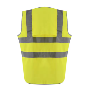 Gilet de sécurité haute visibilité réfléchissant de classe <span class=keywords><strong>2</strong></span> ANSI avec poche d'identification en PVC, design léger, tissu en tricot de polyester léger - Product Image 3