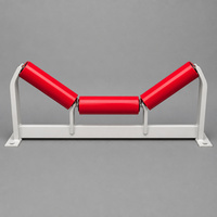 Ensemble de rouleaux de convoyeur à trois rouleaux avec cadre en acier inoxydable soudé, pieds de fixation à boulons, revêtement en poudre, nouveau rouleau de transport pour convoyeur à bande