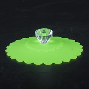 Tapas de copa de silicona con flores, cubierta transparente de PVC con diamantes de imitación, suministros de decoración de vasos de escritorio, 11/12, 9cm, novedad - Product Image 4