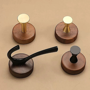 Mới Nhất Trung Quốc Phong Cách Gỗ Kẽm Quần Áo Móc Được Sử Dụng Cho Dày Cửa Nhà Bếp Phòng Tắm Tường Móc Hiên Tủ Quần Áo Móc - Product Image 2