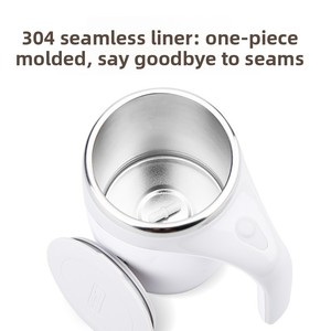 Tasse à lait rotative magnétique en acier inoxydable 304, automatique avec couvercle, tasse thermique intelligente pour l'extérieur, type bouteille isotherme - Product Image 5