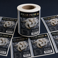 Étiquettes blanches pour congélateur, autocollants résistants aux basses températures et imperméables pour l'emballage de viande et de fruits de mer surgelés, en rouleau