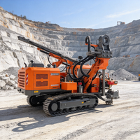 Foreuse DTH chenillée fiable avec alimentation hydraulique par chaîne pour le forage de roches dures