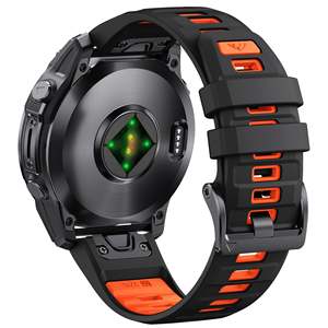 Correa de Repuesto de Silicona de Dos Tonos de 20, 22 y 26 mm de Ajuste Rápido para Relojes <span class=keywords><strong>Garmin</strong></span> <span class=keywords><strong>Fenix</strong></span> 8, 7, 6, 6x, 6s, 6pro, <span class=keywords><strong>5</strong></span> - Product Image 4